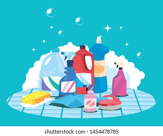 cleaning products and supplies design