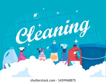 cleaning products and supplies design