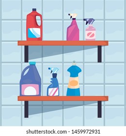 cleaning products and supplies design