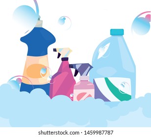 cleaning products and supplies design