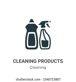 Cleaning products vector icon on white background. Flat vector cleaning products icon symbol sign from modern cleaning collection for mobile concept and web apps design.