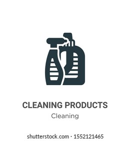 Cleaning products vector icon on white background. Flat vector cleaning products icon symbol sign from modern cleaning collection for mobile concept and web apps design.