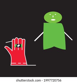 Cleaning with rag line icon. linear style sign for mobile concept and web design. Hand wiping with saban man icon cloth outline vector icon. Cleaning service symbol, logo illustration. Vector graphics