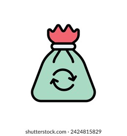 Cleaning Recycle Brush Icon Vector Illustration