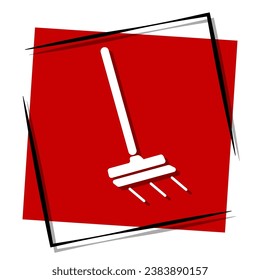 cleaning red banner in frame. Vector illustration.