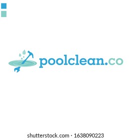 Cleaning or renovation or Pool service  colorful vector logo with dummy text for multipurpose use.