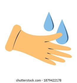 limpieza, guantes de caucho y gafas de agua herramientas de abastecimiento de agua ilustraciones vectoriales