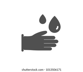 Cleaning rubber gloves simple icon. Hygiene sign. Washing Housekeeping equipment sign. Quality design elements. Classic style. Vector