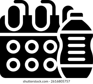 Cleaning Schedule Glyph Vector Icon Design