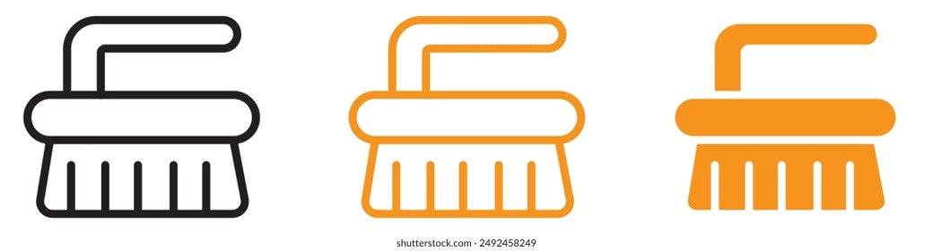 Cleaning Scrubbing Brush Icon for Household and Cleaning Graphics Essential for Representing Cleaning Tools and Scrubbing Brushes