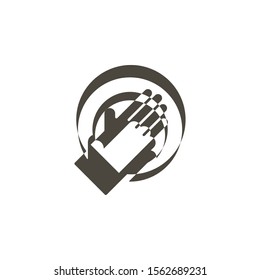 Cleaning, scrubbing dishes, arm icon. Simple element illustration from UI concept.