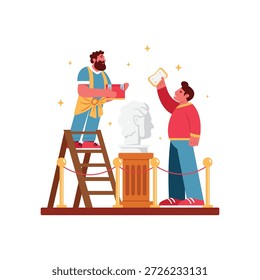 Esculturas de limpieza Ilustración vectorial EPS 10 Archivo 