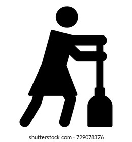 Cleaning service in action