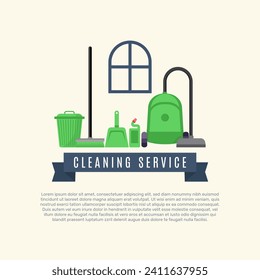 Cleaning service banner for advertisement. - Vector.