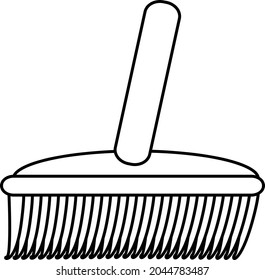Cleaning Service Brush Sillhouette. House Hold Equipment Icon. Simple Style Graphic. 