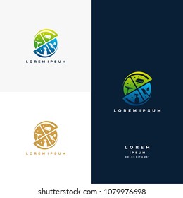 Diseño del logotipo de servicio de limpieza comercial, logotipo de limpieza ecológica Concepto vectorial