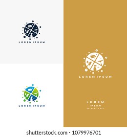 Cleaning Service Business logo design, Eco Cleaning logo Concept vector