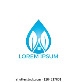Cleaning Service Business logo design. Eco Friendly Concept for Interior, Home and Building. Residential, creative.