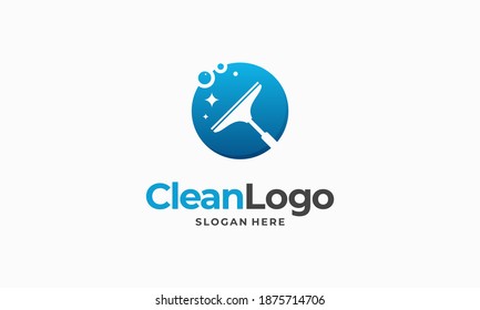 Cleaning Service Business logo design, Eco Cleaning logo Concept vector