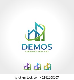  Cleaning Service Business logo design, Eco Friendly