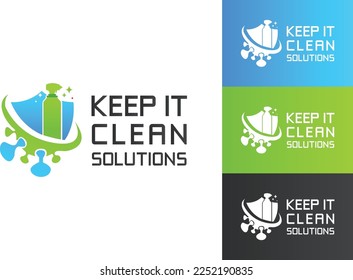 Cleaning Service Business logo design, Eco Friendly Concept for Interior, Home and Building