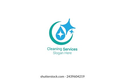 Cleaning Service Business Logo Symbol Icon Design.