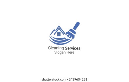 Cleaning Service Business Logo Symbol Icon Design.