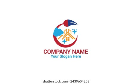 Cleaning Service Business Logo Symbol Icon Design. Abstract broom or sweep vector icon symbol
