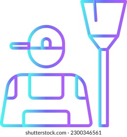 Cleaning service Business people icon with blue duotone style. service, spray, wash, mop, housekeeping, work, washing. Vector illustration