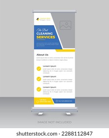 Cleaning service business roll banner template