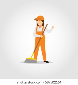 Cleaning Service Character Design Vector