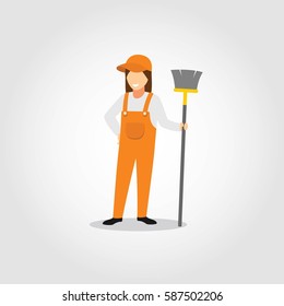 Cleaning Service Character Design Vector