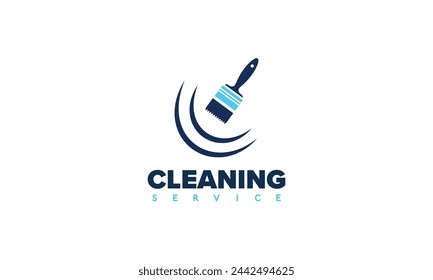 servicio de limpieza limpiar el vector del icono del logotipo