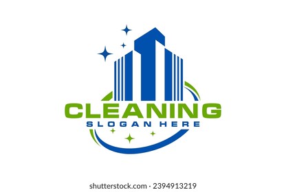 Cleaning Service company badge, emblem logo design. Vector illustration.	

