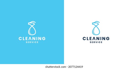 cleaning service company logo design template