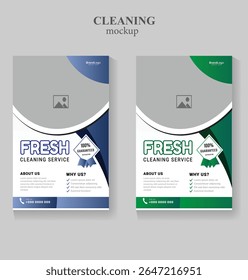 Cleaning service concept flyer design template