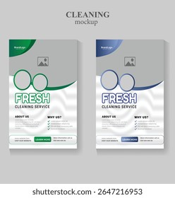 Cleaning service concept flyer design template
