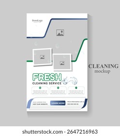Cleaning service concept flyer design template