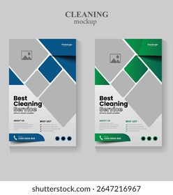 Cleaning service concept flyer design template