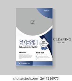 Cleaning service concept flyer design template