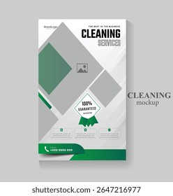 Cleaning service concept flyer design template
