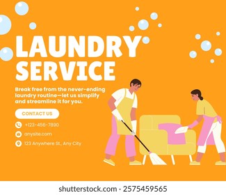 Cleaning service concept landing page template