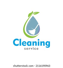 Cleaning service Concept Logo Design Template