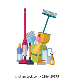 Cleaning Service Concept Poster Template House Stock Vector (Royalty ...