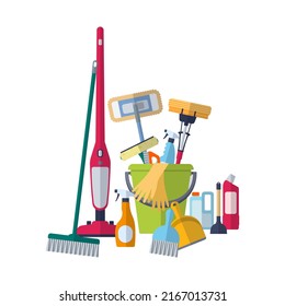 Cleaning Service Concept Poster Template House Stock Vector (Royalty ...