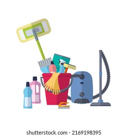 Cleaning Service Concept Poster Template House Stock Vector (Royalty ...