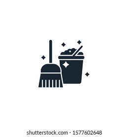 Cleaning service creative icon. filled illustration. From Services icons collection. Isolated Cleaning service sign on white background