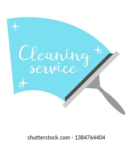 Cleaning service design, window wiper, sqeegee logo template vector.