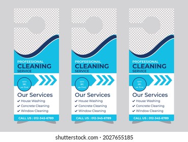 cleaning service door hanger design