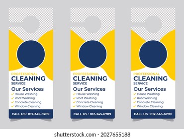 Cleaning Service Door Hanger Design Stock Vector (Royalty Free ...